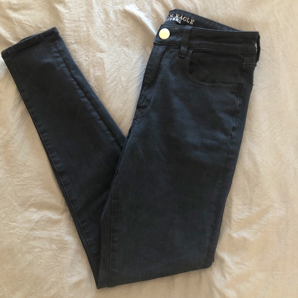 American Eagle High Rise Black Skinny Jean